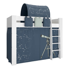 Load image into Gallery viewer, Steens for Kids High Sleeper in Folkestone Grey, Includes - Universe Tent + Tunnel + 2 Pockets in Blue + 1 Pocket in Green in Grey with Universe Accessories Furniture To Go 1012906140072-25 5060933422343 Step into the world of &quot;Steens for Kids,&quot; where dreams come to life! Our captivating range of children&#39;s beds offers exciting options to enhance bedtime. From Single beds to High sleepers, Bunk beds, and Midsleepers, each meticulously crafted from solid MDF for safety and durability. Add a touch of magic wi