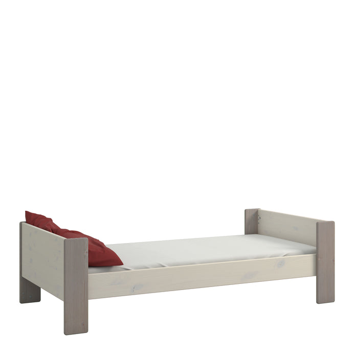 Steens for Kids Single Bed in Whitewash Grey Brown Lacquered in White and Pine Furniture To Go 1012906490269 5707252048143 Step into the world of 