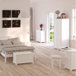 Richmond Dressing Table Off White Furniture To Go 1013023750050 5706036664289 In attractive white MDF, this can be used as a stylish dressing table or as a desk. It would be perfect for the single bedroom or home office. The 4 drawers offer plenty of storage space with room on top for a mirror and photos, or as a desk gives plenty of workspace. Gliding runners with cam lok drawer fronts, crafted from white MDF and finished with a smooth lacquer makes this a durable and attractive choice for any bedroom. Com