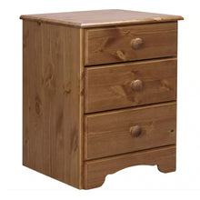 Load image into Gallery viewer, Nordic Bedside Table 3 Drawers, White 050 in White Furniture To Go 1013440030050 5707252047245 Presenting our stunning Nordic Furniture Range, meticulously crafted from solid White MDF to ensure both elegance and durability. Embrace the traditional design and experience the allure of wooden handles that add a touch of rustic charm to each piece. With smooth metal runners, convenience meets style flawlessly. Experience the beauty of responsibly sourced materials as our Nordic Furniture Range transforms your 