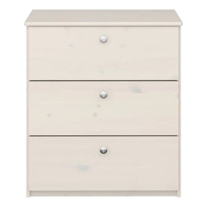 Memphis Chest of Drawers 3 Drawers in Whitewash in White Washed Furniture To Go 1013980130113 5707252085537 The Memphis 3 drawer chest is a stylish piece of children's bedroom furniture which offers ample storage space in your child's bedroom. Constructed from solid MDF, the 3 drawer chest is a sturdy and durable design for any home. Designed to match all Memphis childrens furniture ranges. Dimensions: 718mm x 642mm x 425mm (Height x Width x Depth) 
 Solid MDF 
 A Space Efficient Design 
 Easy Self Assembly