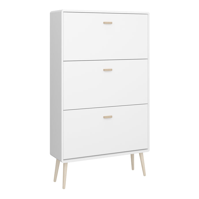 Mino Shoe Cabinet 3 Folding Doors, Pure White Furniture To Go 1014093880058 5707252083786 Introducing Mino Bedroom Furniture Range - a perfect fusion of sophistication and modernity, making a fashionable statement in any bedroom. With ample space for small bedroom objects, the detailed design exudes elegance, elevating your living space's overall aesthetic. Experience the epitome of modern luxury with Mino, transforming your bedroom into a lavish sanctuary. Dimensions: 813mm x 1410mm x 260mm (Height x Width