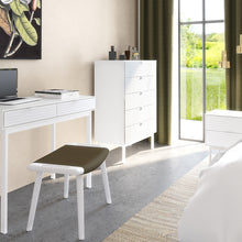 Load image into Gallery viewer, Soma 5 Drawers Chest Granulated pure White Brushed White Furniture To Go 1014120170230 5707252085360 Introducing the Soma Range in White: Elevate your home with contemporary sophistication. With its elegant white design, robust construction, and versatile style, Soma in White is the ideal choice for any room. Upgrade your living spaces and embrace the perfect fusion of modern charm and functionality with the Soma Range in White. Dimensions: 800mm x 1113mm x 412mm (Height x Width x Depth) 
 Large storage sol