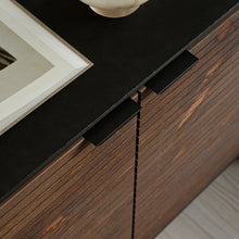 Load image into Gallery viewer, Soma Sideboard 4 Doors Granulated Black Brushed espresso in Black &amp; Pine Furniture To Go 1014120390231 5707252086022 Unveiling Soma Range: Elevate your home with contemporary sophistication. With its captivating two-tone beauty, robust construction, and versatile design, Soma is the ideal choice for any room. Upgrade your living spaces and embrace the perfect fusion of modern charm and functionality with the Soma Range. Dimensions: 1993mm x 759mm x 412mm (Height x Width x Depth) 
 Large storage solution for