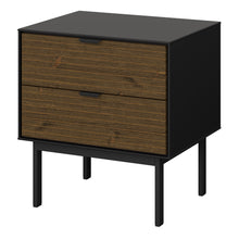 Load image into Gallery viewer, Soma Desk 2 Drawers Granulated Black Brushed espresso in Black &amp; Pine Furniture To Go 1014120770231 5707252086060 Unveiling Soma Range: Elevate your home with contemporary sophistication. With its captivating two-tone beauty, robust construction, and versatile design, Soma is the ideal choice for any room. Upgrade your living spaces and embrace the perfect fusion of modern charm and functionality with the Soma Range. Dimensions: 1000mm x 791.5mm x 513mm (Height x Width x Depth) 
 Large storage solution for 