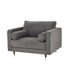 Load image into Gallery viewer, Hampton Grey Large Arm Chair in GREY Hill Interiors 21404 5050140140482 White glove delivery Dimensions: 89cm x 88cm x 91cm Weight: 29.2kg Volume: 0.57CBM
