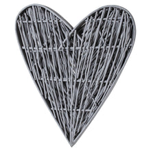 Load image into Gallery viewer, Grey Willow Branch Heart in GREY Hill Interiors 21425 5050140142585 Dimensions: 85cm x 70cm x 5cm Weight: 2.6kg Volume: 0.31CBM This is the Grey Willow Branch Heart. An item celebrating natural organic materials and handmade craftmanship - a trend that is set to last. This item will provide natural texture to interiors and complement a wide range of décor. Available in three size options which look fantastic grouped together for display.