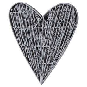 Grey Willow Branch Heart in GREY Hill Interiors 21425 5050140142585 Dimensions: 85cm x 70cm x 5cm Weight: 2.6kg Volume: 0.31CBM This is the Grey Willow Branch Heart. An item celebrating natural organic materials and handmade craftmanship - a trend that is set to last. This item will provide natural texture to interiors and complement a wide range of décor. Available in three size options which look fantastic grouped together for display.