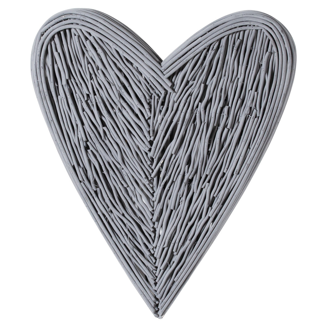 Grey Willow Branch Heart in GREY Hill Interiors 21425 5050140142585 Dimensions: 85cm x 70cm x 5cm Weight: 2.6kg Volume: 0.31CBM This is the Grey Willow Branch Heart. An item celebrating natural organic materials and handmade craftmanship - a trend that is set to last. This item will provide natural texture to interiors and complement a wide range of décor. Available in three size options which look fantastic grouped together for display.