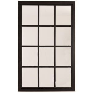 Black Wooden Window Mirror in BLACK Hill Interiors 22493 5050140249383 White glove delivery Dimensions: 120cm x 76cm x 4cm Weight: 8kg Volume: 0.08CBM This is the Black Wooden Window Mirror. This mirror is perfect for styling alone as a statement piece or arranging in multiples for a dynamic visual impact, the Black Wooden Window Mirror offers endless possibilities for decorating your home. Whether placed in the living room, bedroom, hallway, or entryway, it serves as a versatile and stylish accent that enh