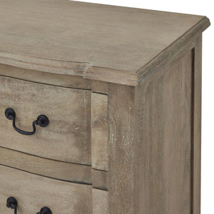 Copgrove Collection 3 Drawer Chest in BROWN Hill Interiors 22690 5050140269084 White glove delivery Dimensions: 78cm x 120cm x 48cm Weight: 48kg Volume: 0.6CBM This is the Copgrove Collection 3 Drawer Chest. With 3 generous, full width drawers this stylish chest boasts lots of storage space behind an elegant, handcrafted hard wood exterior.

Evoking a classic style, the elegant hard wood, Copgrove collection offers all the elegance of French style furniture combined with contemporary touches.

Its washed, b