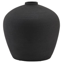 Load image into Gallery viewer, Matt Black Astral Vase in BLACK Hill Interiors 22902 5050140290286 Dimensions: 38cm x 39cm x 39cm Weight: 7kg Volume: 0.08CBM This is the Matt Black Astral Vase. This matt black vase is large enough to be floor-standing if desired and looks great styled together with an alternate size in the same finish for a staggered height display. Slim-necked, they need little foliage to complete their pared- back, contemporary aesthetic.