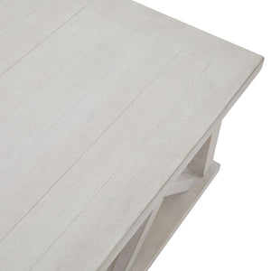 Stamford Plank Collection Square Coffee Table in WHITE Hill Interiors 22922 5050140292280 White glove delivery Dimensions: 45cm x 100cm x 100cm Weight: 24kg Volume: 0.57CBM This is the Stamford Plank Collection Square Coffee Table. The Stamford collection’s coffee tables really show the range’s attractive lattice pattern off to the full. The open, airy, lattice breathes a freshness into any space. Pared back, timeless and with a weathered familarity, items from this range will feel like they've always b