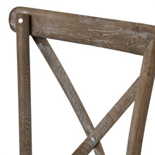 Load image into Gallery viewer, Light Oak Cross Back Dining Chair in BROWN Hill Interiors 22926 5050140292686 Dimensions: 90cm x 45cm x 41cm Weight: 4.5kg Volume: 0.6CBM This is the Light Oak Cross Back Dining Chair, this seat has been designed in oak with practicality and comfort in mind, ensuring it would make a great, hard-wearing, dining chair. It features a cross-back design which adds to the comfort of the product. Durable enough for the hospitality sector and a fantastically timeless addition for the home.