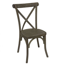 Load image into Gallery viewer, Light Oak Cross Back Dining Chair in BROWN Hill Interiors 22926 5050140292686 Dimensions: 90cm x 45cm x 41cm Weight: 4.5kg Volume: 0.6CBM This is the Light Oak Cross Back Dining Chair, this seat has been designed in oak with practicality and comfort in mind, ensuring it would make a great, hard-wearing, dining chair. It features a cross-back design which adds to the comfort of the product. Durable enough for the hospitality sector and a fantastically timeless addition for the home.
