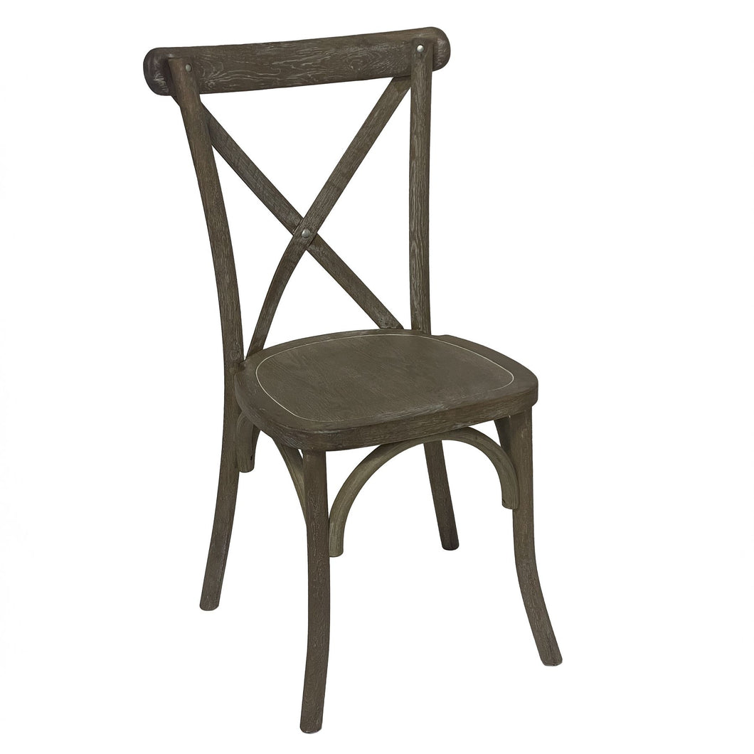 Light Oak Cross Back Dining Chair in BROWN Hill Interiors 22926 5050140292686 Dimensions: 90cm x 45cm x 41cm Weight: 4.5kg Volume: 0.6CBM This is the Light Oak Cross Back Dining Chair, this seat has been designed in oak with practicality and comfort in mind, ensuring it would make a great, hard-wearing, dining chair. It features a cross-back design which adds to the comfort of the product. Durable enough for the hospitality sector and a fantastically timeless addition for the home.