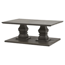 Load image into Gallery viewer, Lucia Collection Coffee Table in GREY Hill Interiors 22969 5050140296981 White glove delivery Dimensions: 50cm x 130cm x 90cm Weight: 46.53kg Volume: 0.39CBM This is the Lucia Collection Coffee Table. Part of the luxurious and impactful Lucia furniture range, the Lucia Coffee Table commands attention in any interior setting thanks to its distinctive design with chunky silhouette. Each piece is individually handcrafted in hard wood (acacia) by skilled artisans to sculpt the striking design and finished in a 
