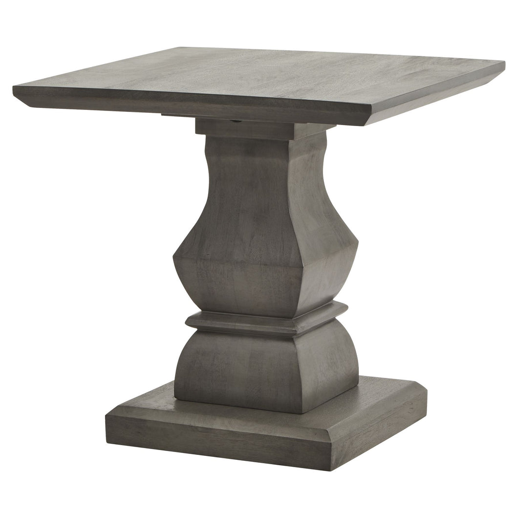 Lucia Collection Side Table in GREY Hill Interiors 22970 5050140297087 Dimensions: 60cm x 60cm x 60cm Weight: 15.38kg Volume: 0.29CBM This is the Lucia Collection Side Table. Part of the luxurious and impactful Lucia furniture range, the Lucia Side Table commands attention in any interior setting thanks to its distinctive design with chunky silhouette. Each piece is individually handcrafted in hard wood (acacia) by skilled artisans to sculpt the striking design and finished in a contemporary, deep grey wood