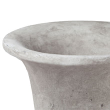 Load image into Gallery viewer, Tall Stone Effect Urn Planter in STONE Hill Interiors 22983 5050140298381 Dimensions: 82cm x 41cm x 41cm Weight: 11kg Volume: 0.19CBM This is the Tall Stone Effect Urn Planter. Sculptural and impactful, this sleek and stylish stone effect urn is everything an entryway needs for instant wow-factor. Display it as is or fill with faux florals to make a lasting impression. Matching smaller size urn available.
