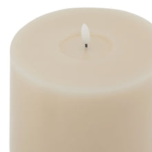 Load image into Gallery viewer, Luxe Collection Melt Effect 6x8 Taupe LED Wax Candle Hill Interiors 23035 5050140303580 Dimensions: 20cm x 15cm x 15cm Weight: 0.927kg Volume: 0.06CBM