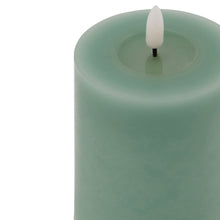 Load image into Gallery viewer, Luxe Collection Melt Effect 3x4 Sage LED Wax Candle in SAGE Hill Interiors 23037 5050140303788 Dimensions: 10cm x 8cm x 8cm Weight: 0.1668kg Volume: 0.03CBM