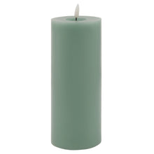 Load image into Gallery viewer, Luxe Collection Melt Effect 3.5x9 Sage LED Wax Candle in SAGE Hill Interiors 23039 5050140303986 Dimensions: 23cm x 9cm x 9cm Weight: 0.4899kg Volume: 0.08CBM