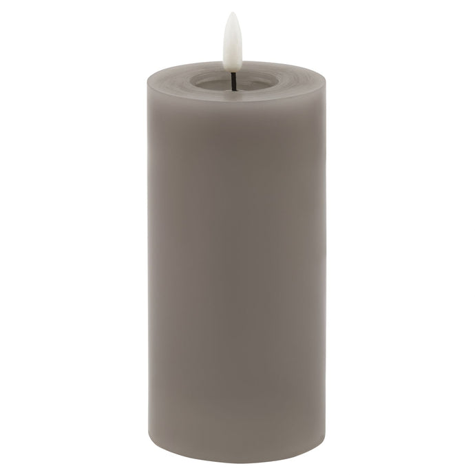 Luxe Collection Melt Effect 3x6 Grey LED Wax Candle in GREY Hill Interiors 23044 5050140304488 Dimensions: 15cm x 8cm x 8cm Weight: 0.2397kg Volume: 0.04CBM
