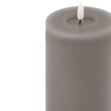 Load image into Gallery viewer, Luxe Collection Melt Effect 3.5x9 Grey LED Wax Candle in GREY Hill Interiors 23045 5050140304587 Dimensions: 23cm x 9cm x 9cm Weight: 0.4949kg Volume: 0.08CBM