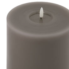 Load image into Gallery viewer, Luxe Collection Melt Effect 6x8 Grey LED Wax Candle in GREY Hill Interiors 23047 5050140304785 Dimensions: 20cm x 15cm x 15cm Weight: 0.9875kg Volume: 0.06CBM