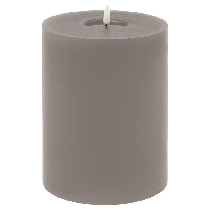 Luxe Collection Melt Effect 6x8 Grey LED Wax Candle in GREY Hill Interiors 23047 5050140304785 Dimensions: 20cm x 15cm x 15cm Weight: 0.9875kg Volume: 0.06CBM