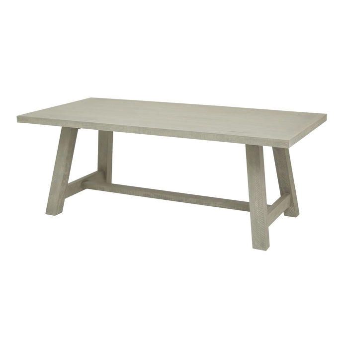 Saltaire Collection Rectangular Dining Table in GREY Hill Interiors 23101 5050140310182 Dimensions: 75cm x 200cm x 100cm Weight: 48kg Volume: 0.45CBM This is the Saltaire Collection Rectangular Dining Table. The Saltaire Collection presents on-trend contemporary curved elements, including smooth outlines and organic shapes that embody a sense of softness; it adds a modern flair while still maintaining a timeless appeal. Pared back, each piece is finished with a treated wood stain, instilling a sense of weat