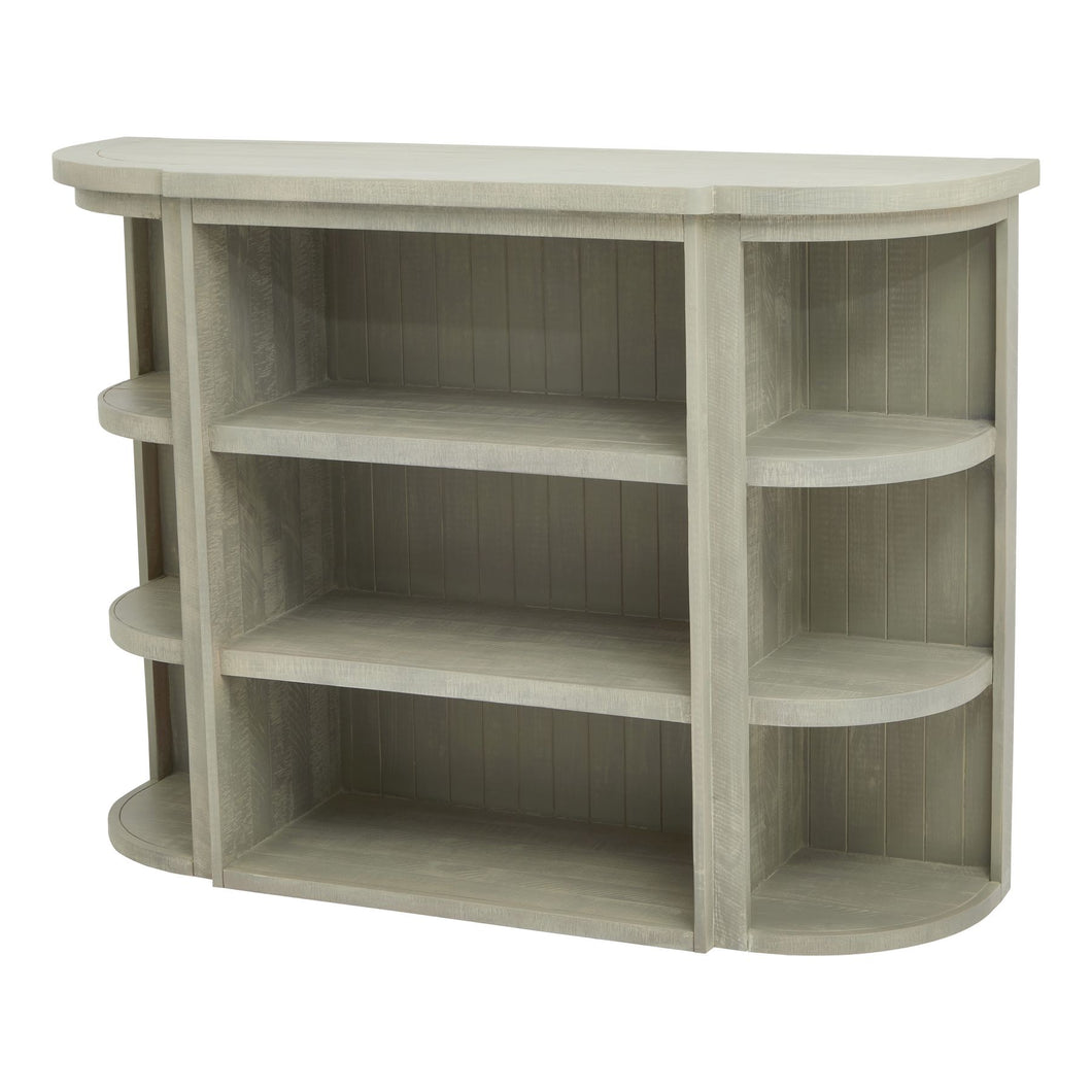 Saltaire Collection 3-Shelf Dresser Top in GREY Hill Interiors 23105 5050140310588 Dimensions: 110cm x 153cm x 45cm Weight: 43kg Volume: 0.9CBM This is the Saltaire Collection 3-Shelf Dresser Top, equally as practical styled individually as it would in a dresser from, on top of the 4 Drawer Sideboard. The Saltaire Collection presents on-trend contemporary curved elements, including smooth outlines and organic shapes that embody a sense of softness; it adds a modern flair while still maintaining a timeless a