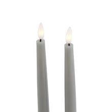 Load image into Gallery viewer, Luxe Collection S/2 Grey LED Wax Dinner Candles in GREY Hill Interiors 23120 5050140312087 Dimensions: 25cm x 2cm x 2cm Weight: 0.144kg Volume: 0.03CBM