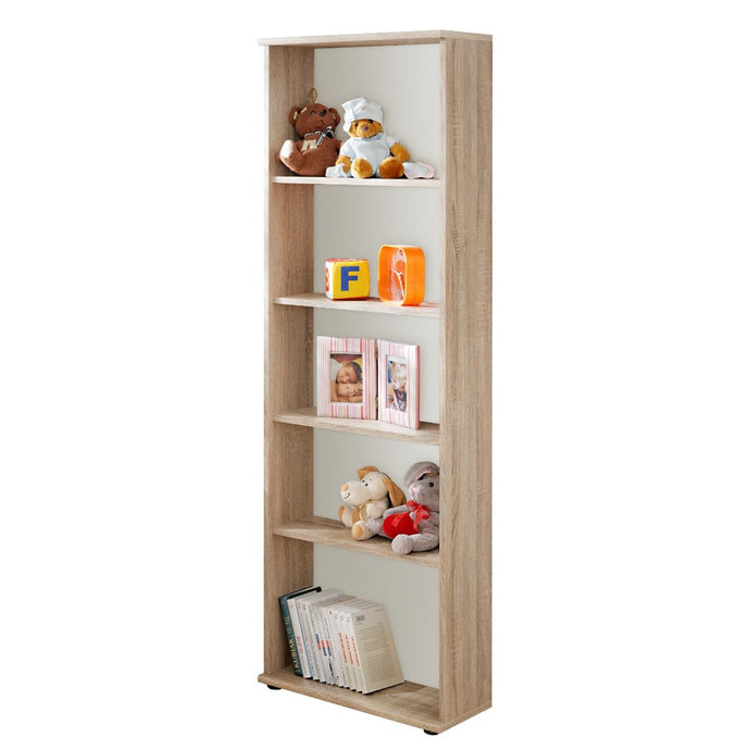 Dino DI-08 Bookcase Arte-N DSW DI TYP 08 The DI-08 bookcase will add a charming welcoming feel to any living space. Featuring five spacious open compartments a rich Oak Sonoma white matt finish, it offers ample space to display your favourite books photos. W60cm x H175cm x D25cm Colour: White Matt Oak Sonoma Four Shelves Made from 16mm high-quality laminated board Matching Furniture Available Assembly Required Weight: 26kg Direct Home Delivery Date: 5-6 Weeks