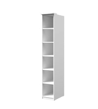 Load image into Gallery viewer, Optima 15 Bookcase Arte-N 2497KL15 The Optima bookcase is both an aesthetic practical addition to your home. It has six open compartments that offer space for books, decorations, souvenirs framed photos to enhance your living area’s functionality personalize. The high-quality craftsmanship impresses with its solid build, comes in two different colour schemes to suit your style. W35cm x H217cm x D63cm Colour: Carcass: White Matt Carcass: Oak Artisan Four Shelves Optional LED Lighting Matching Furniture Avail
