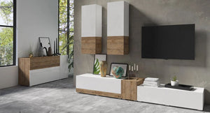Power 46 Large Sideboard Cabinet Arte-N 24BBJE46 Functional, modern, brilliantly crafted - this sideboard cabinet adds a touch of style to any home. Its high-quality craftsmanship is evident in every detail. The 11 closed compartments keep items neat, tidy, well organised. Not only can it be used to store wine, but it is also a great place to store crockery cutlery collections. Its three different colour schemes make it an easy fit with any decor. W135cm x H130cm x D41cm Colours: Satin Walnut Black Touchwoo