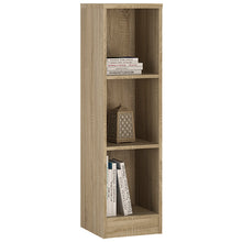 Load image into Gallery viewer, 4 You Medium Narrow Bookcase in Sonama Oak Furniture To Go 4059547 5900355016013 Medium Narrow Bookcase in Sonama Oak This medium height narrow bookcase has adjustable shelves, and can be used as bookcase, storage area for DVD’s and CD’s or display unit for your treasured ornaments. Why not add more of our matching bookcases to complete your collection. Dimensions: 1114mm x 300mm x 346mm (Height x Width x Depth) 
 Laminated board (resistant to damage and scratches, moisture and high temperature) 
 Metal bra