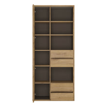 Load image into Gallery viewer, Shetland Tall wide 1 door 4 drawer bookcase in Shetland Oak Finish Furniture To Go 4191261 5900355035885 Tall wide 1 door 4 drawer bookcase. Enchanting with its simple elegence, Ingenious shape complemented by elegant decor - a perfect marriage. This collection with sharp lines and a bold feeling, fills every living room space requirement. Dimensions: 1970mm x 860mm x 400mm (Height x Width x Depth) 
 Laminated board ( resistant to damage and scratches, moisture and high temperature ) 
 Easy self assembly 
 