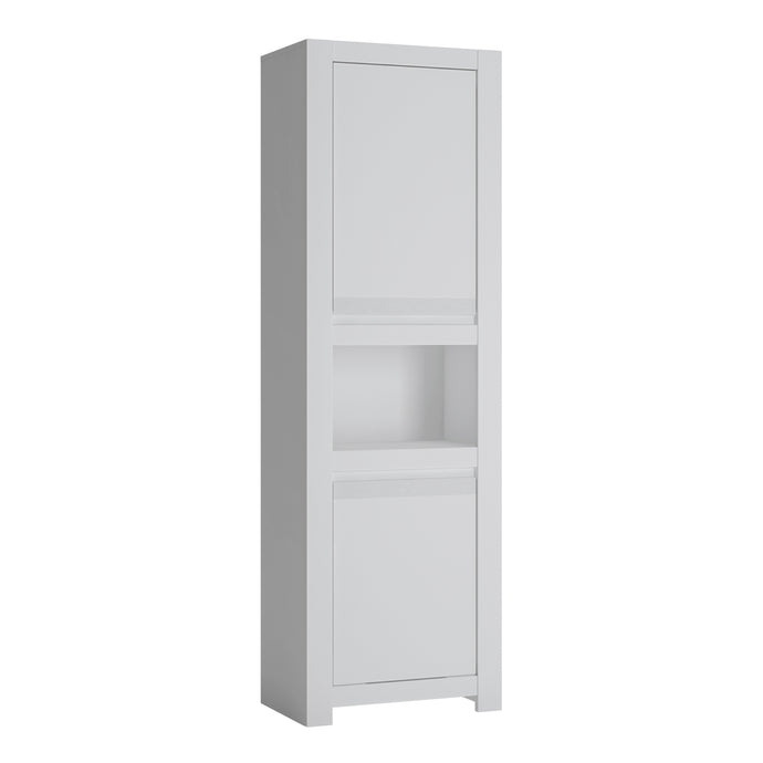Novi 2 Door Chiffonier in Alpine White Furniture To Go 4371820 5900355114498 The Novi Collection is a simple, elegant range with a timeless appeal that will ensure a modern look regardless of any changing trends. The smooth surface of the white fronts has been broken up with millings of the same colour, creating the hallmark of the entire collection. Traditional handles have been replaced by a comfortable, handleless system. Fully extendable drawers, synchronous slides in the table and high quality, matt MD