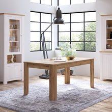 Load image into Gallery viewer, Celesto Dining Table in Oak Furniture To Go 4487554 5900355160280 The Celesto range is traditional style at its best. Perfect for modern or traditional homes. With a contemporary style in mind the Celesto range has been designed to bring a beautiful modern country touch into your home. This minimalist table offers a spacious table top to add to the rustic charm of your dining room and extends to 2 meters when required. Dimensions: 766mm x 1600-2000mm x 900mm (Height x Width x Depth) 
 Country design 
 Exten