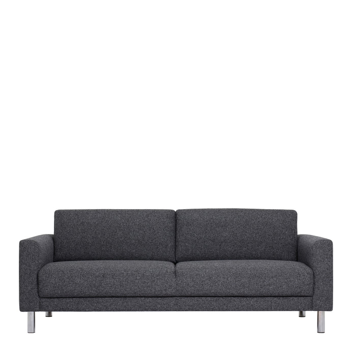 Cleveland 3-Seater Sofa in Nova Anthracite Furniture To Go 60130116 763250345283 3-Seater Sofa in Nova Anthracite. Simply stylish with sleek lines and cool chrome feet, this 3-seater sofa is the perfect fit to create a cosy spot in any room. The eye-catching sofa range offers a generous modern design while being irresistible comfortable. Available in Nova Anthracite or Nova Light Grey. Dimensions: 810mm x 2090mm x 900mm (Height x Width x Depth) 
 Frame: Solid pinewood, plywood and pre-covered chipboard 
 Fo