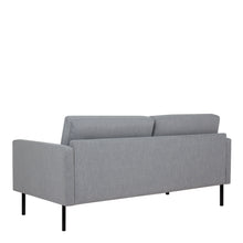 Load image into Gallery viewer, Larvik 2.5 Seater Sofa - Grey, Black Legs Furniture To Go 60320381 5060653081134 2.5 Seater Sofa in Soul Grey with black legs. A modern inspired design, kept sleek and angular with slim legs. Comfort has not been sacrificed for design, with its comfy back cushions and wide armrests. All together the perfect and stylish place to spend your evenings.  Dimensions: 790mm x 1750mm x 860mm (Height x Width x Depth) 
 Frame: Solid pinewood, plywood and pre-covered chipboard 
 Seat foam: 30 kg/120 Newtons, FR treate