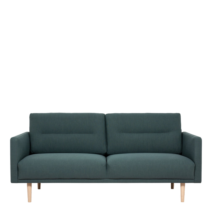 Larvik 2.5 Seater Sofa - Dark Green, Oak Legs Furniture To Go 6032038347 5060653081325 2.5 Seater Sofa in Soul Dark Green with oak legs. A modern inspired design, kept sleek and angular with slim legs. Comfort has not been sacrificed for design, with its comfy back cushions and wide armrests. All together the perfect and stylish place to spend your evenings.  Dimensions: 790mm x 1750mm x 860mm (Height x Width x Depth) 
 Frame: Solid pinewood, plywood and pre-covered chipboard 
 Seat foam: 30 kg/120 Newtons,