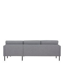 Load image into Gallery viewer, Larvik Chaiselongue Sofa (RH) - Grey, Black Legs Furniture To Go 60340381 5060653081196 Chaiselongue Sofa (RH) in Soul Grey with black legs. A modern inspired design, kept sleek and angular with slim legs. Comfort has not been sacrificed for design, with its comfy back cushions and wide armrests. All together the perfect and stylish place to spend your evenings.  Dimensions: 790mm x 2250mm x 1400mm (Height x Width x Depth) 
 Frame: Solid pinewood, plywood and pre-covered chipboard 
 Seat foam: 30 kg/120 New