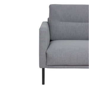 Larvik Chaiselongue Sofa (RH) - Grey, Black Legs Furniture To Go 60340381 5060653081196 Chaiselongue Sofa (RH) in Soul Grey with black legs. A modern inspired design, kept sleek and angular with slim legs. Comfort has not been sacrificed for design, with its comfy back cushions and wide armrests. All together the perfect and stylish place to spend your evenings.  Dimensions: 790mm x 2250mm x 1400mm (Height x Width x Depth) 
 Frame: Solid pinewood, plywood and pre-covered chipboard 
 Seat foam: 30 kg/120 New