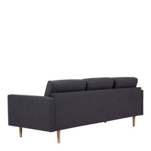 Load image into Gallery viewer, Larvik Chaiselongue Sofa (LH) - Anthracite, Oak Legs Furniture To Go 6034238047 5060653081394 Chaiselongue Sofa (LH) in Soul Anthracite with oak legs. A modern inspired design, kept sleek and angular with slim legs. Comfort has not been sacrificed for design, with its comfy back cushions and wide armrests. All together the perfect and stylish place to spend your evenings.  Dimensions: 790mm x 2250mm x 1400mm (Height x Width x Depth) 
 Frame: Solid pinewood, plywood and pre-covered chipboard 
 Seat foam: 30 