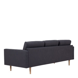 Larvik Chaiselongue Sofa (LH) - Anthracite, Oak Legs Furniture To Go 6034238047 5060653081394 Chaiselongue Sofa (LH) in Soul Anthracite with oak legs. A modern inspired design, kept sleek and angular with slim legs. Comfort has not been sacrificed for design, with its comfy back cushions and wide armrests. All together the perfect and stylish place to spend your evenings.  Dimensions: 790mm x 2250mm x 1400mm (Height x Width x Depth) 
 Frame: Solid pinewood, plywood and pre-covered chipboard 
 Seat foam: 30 