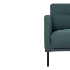 Larvik Chaiselongue Sofa (LH) - Dark Green , Black Legs Furniture To Go 60342383 5060653081233 Chaiselongue Sofa (LH) in Soul Dark Green with black legs. A modern inspired design, kept sleek and angular with slim legs. Comfort has not been sacrificed for design, with its comfy back cushions and wide armrests. All together the perfect and stylish place to spend your evenings.  Dimensions: 790mm x 2250mm x 1400mm (Height x Width x Depth) 
 Frame: Solid pinewood, plywood and pre-covered chipboard 
 Seat foam: 