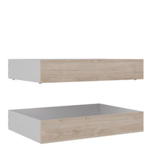 Load image into Gallery viewer, Naia Set of 2 Underbed Drawers (for Single or Double beds) in Jackson Hickory Oak Furniture To Go 70282107hl 5713035073912 The Naia bedroom collection offers a tribute to timeless furniture design with a modern edge. With storage available in a good range of configurations, Naia can easily fit into your interior and provide the space you need for clothes and more. Also featuring a selection of sideboards for the lounge &amp; dining room you can continue the same style throughout the home. Available in your choi