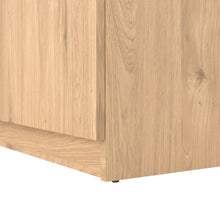 Load image into Gallery viewer, Naia Shoe Cabinet with 4 Doors + 1 Drawer in Jackson Hickory Oak &amp; Black Furniture To Go 70292210hlgm 5713035082204 Introducing the Naia Shoe Cabinet: Style and Function in Perfect Harmony
Discover the perfect storage solution for your beloved shoe collection with the Naia Shoe Cabinet. With its sleek design and clever functionality, this cabinet is designed to keep your shoes organized and your space clutter-free. Featuring four spacious doors and a convenient drawer, it effortlessly provides ample storage